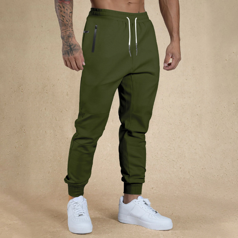 2024 men's drawstring new sports for fitness, breathability, and seasonal casual pants_mkmklike.com
