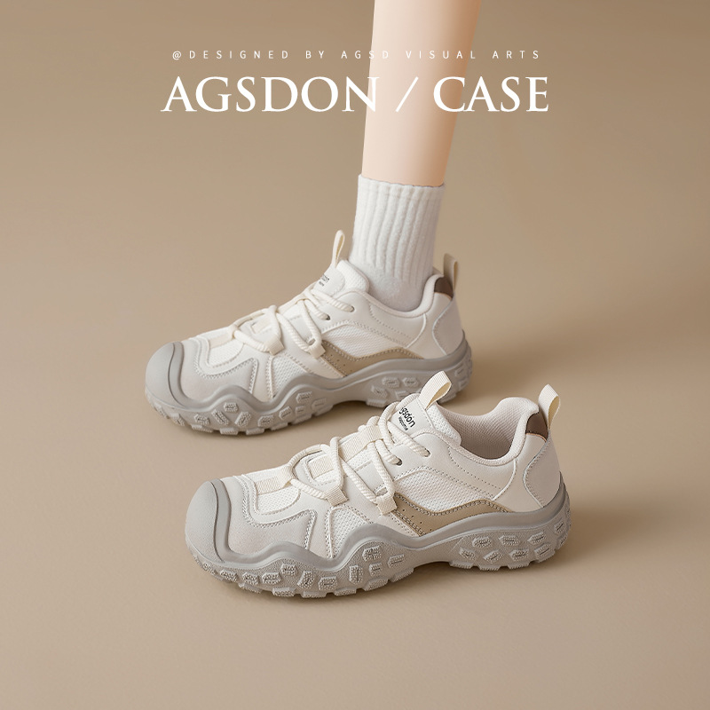 Zapatos de montaña de león antiguo para mujeres al aire libre 2025 nuevos zapatos deportivos casuales de invierno para caminar ligeros y feos zapatos de papá