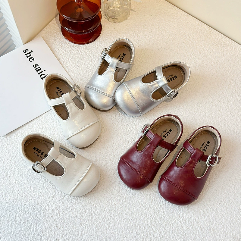 Children's demi-season shoes for leather shoes for princess, Korean style