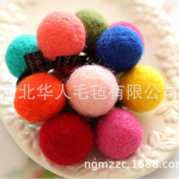彩色毛毡球厂家直销供应多规格装饰 彩色毛毡球支持订 做质优价廉