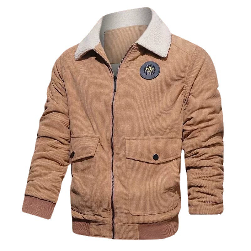 Осенне-зимнее повседневное хлопковое молодежное утолщенное зеленое однотонное пальто с боковым швом и карманом в наличии