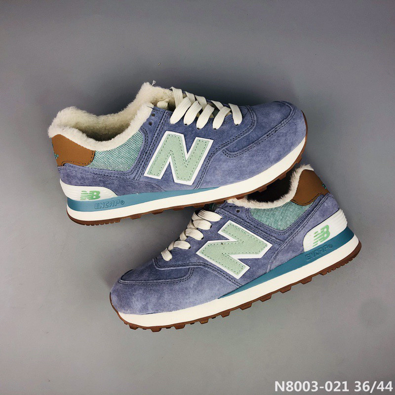 Zapatos Pitian al por mayor caliente NB574 otoño y invierno cerdo con capa de cabeza de lana más zapatos de correr casuales para hombres y mujeres
