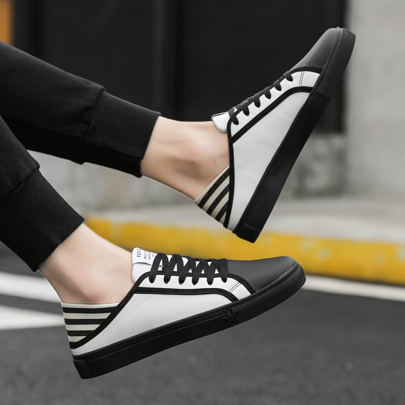Весенне-летняя мужская обувь, универсальные белые туфли, мужские повседневные кроссовки для ленивых шагов, мужская обувь для мальчиков со знаменитостями в Интернете