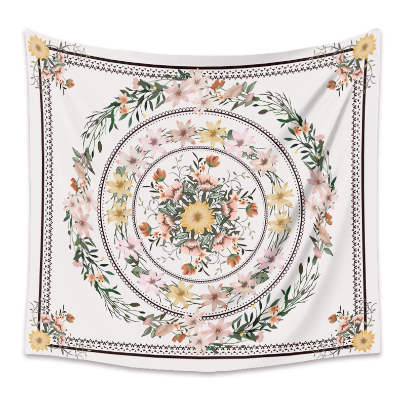 Bohemian Floral Tapestry Room Decorative Background Cloth Wholesale Nihaojewelry display picture 25