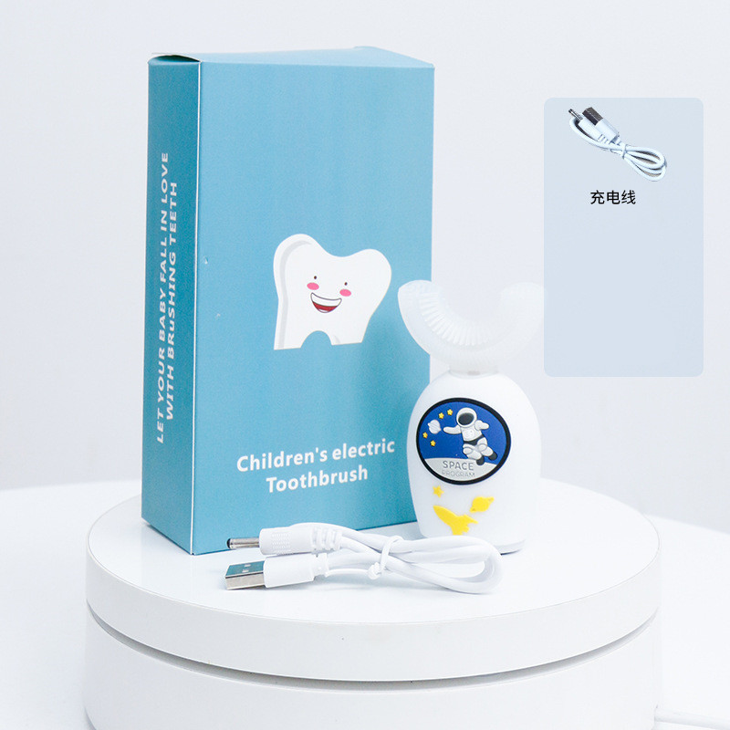 子供用電動歯ブラシ U 字型シリコン歯ブラシベビー充電式 U 字型防水歯ブラシ 2-6-12 歳の子供の歯磨き|undefined