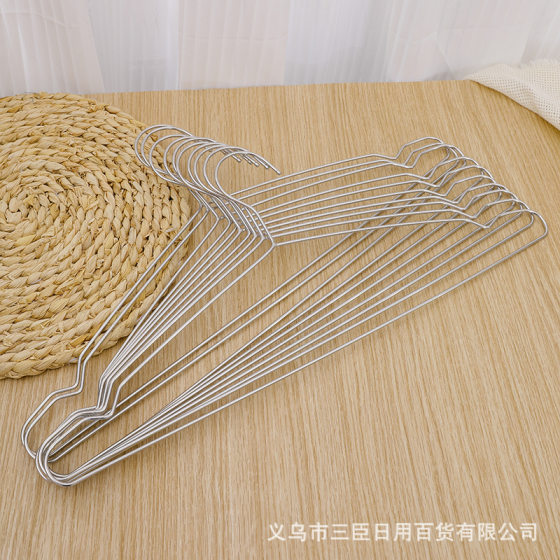 3.0 line 45cm non-magnetic solid hanger 10 stainless steel bold adult drying rack non-slip clothes rack wholesale