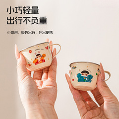 水杯儿童小水杯喝水防摔宝宝敞口学饮杯幼儿园牛奶杯