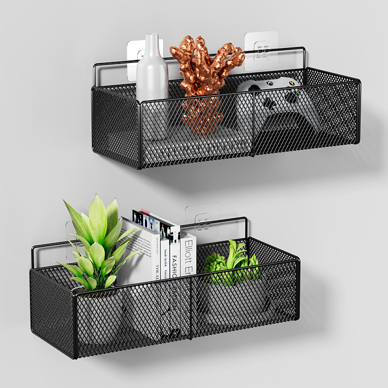 Bathroom Wall Storage Rack Bedside Punch-free Storage Rack Bathroom Multi-layer Storage Shelf Dormitory Good Things Artifact