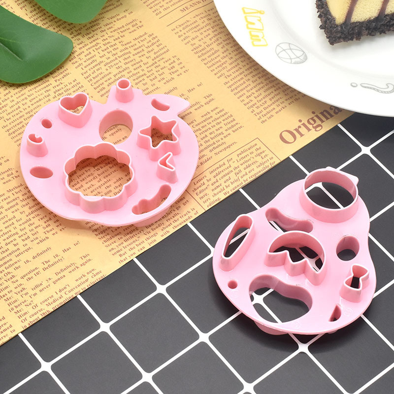 スポット黄色透明シミュレーション弁当装飾金型梨リンゴ形状顔変更ウズラの卵 DIY おにぎり金型|undefined