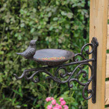 欧式复古喂鸟器壁饰创意铸铁园艺民宿院子花园庭院墙面装饰壁挂