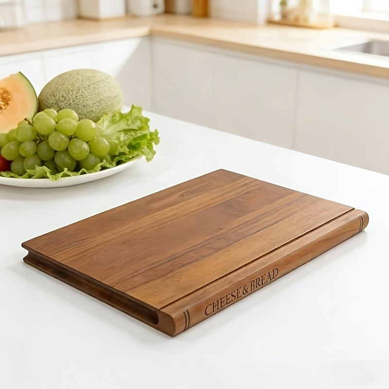Cocina transfronteriza cortando tablas de cortar tablas de cortar tablas de cortar tablas de cortar tablas de cortar Acacia tablas de cortar libros de tablas de cortar tablas de cortar madera en forma de libro tablas de cortar madera maciza personalizadas image 5