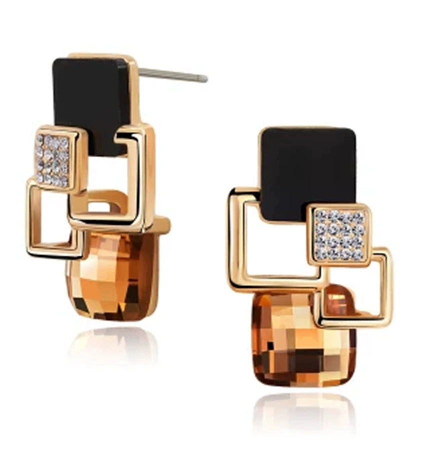 Ювелирные изделия Фабрики Прямые корейские европейские и американские милые хрустальные серьги модные горячие геометрические Волшебные космические серьги