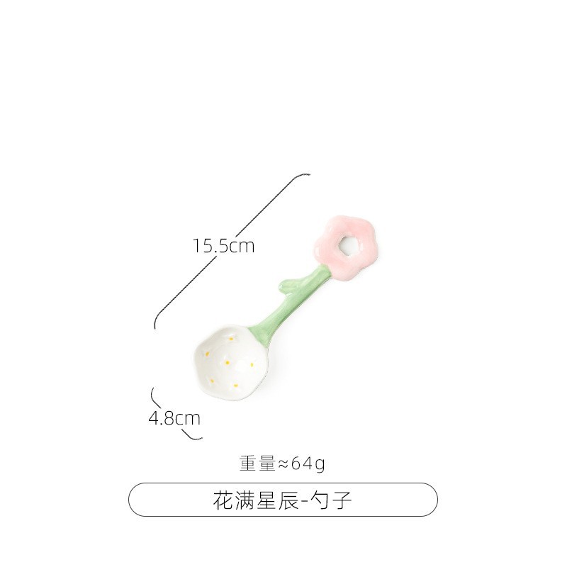 꽃이 가득한 별숟가락 (풀박스 200개/박스, 투명포장 3위안/개)