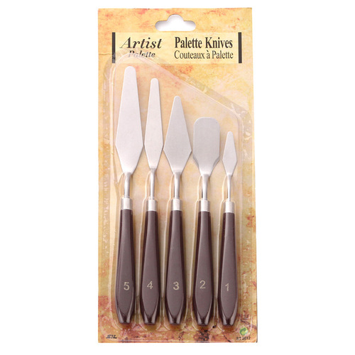 Plastic handle palette knife stainless steel oil painting scraper acrylic gouache paint pick knife color mixing scraper factory direct sale