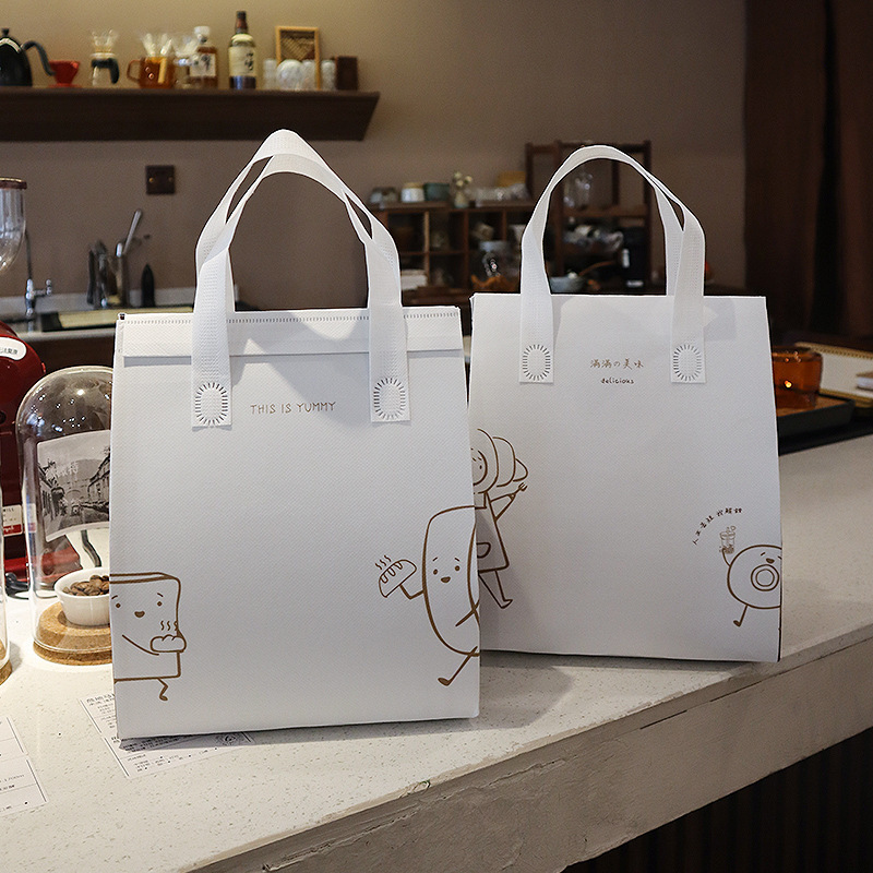 Baking Heat Preservation Take-out Bag Packing Cake Dessert Milk Tea Coffee Aluminum Foil Non-woven Fabric Portable Food Take-out Cheap