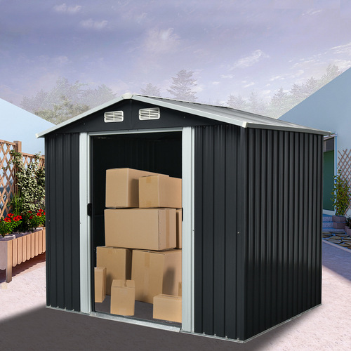 Balcony outdoor iron room, outdoor storage room, simple mobile temporary container mobile room, storage tool room