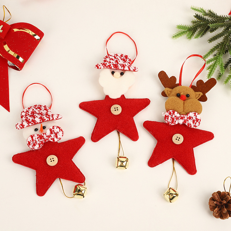 クロスボーダークリスマスペンダントクリスマスツリーペンダント装飾品サンタクロースベルペンダント装飾品卸売り|undefined