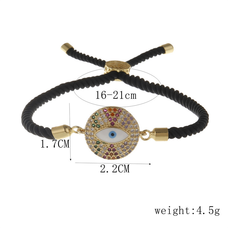 Fashion Devilu0027S Eye Copper Bracelets Inlay Zircon Copper Bracelets