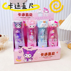 Cartoon Sanrio Ruler Creative Student Cute Graduated Scale Bookmark Ruler Children's Fun Learning Supplies Stationery