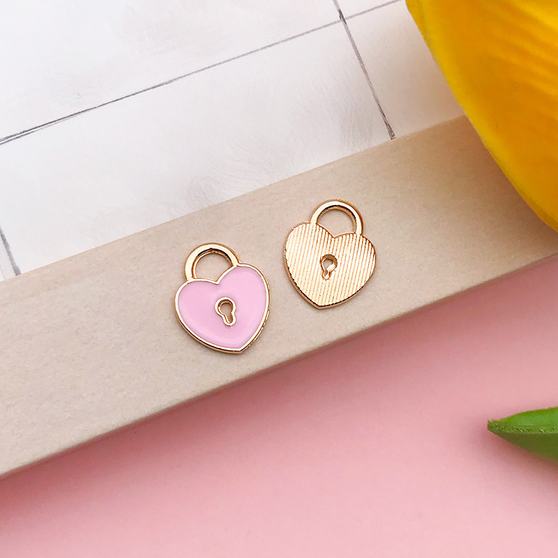 Colgante de corazón con gota de aceite, accesorios de joyería DIY