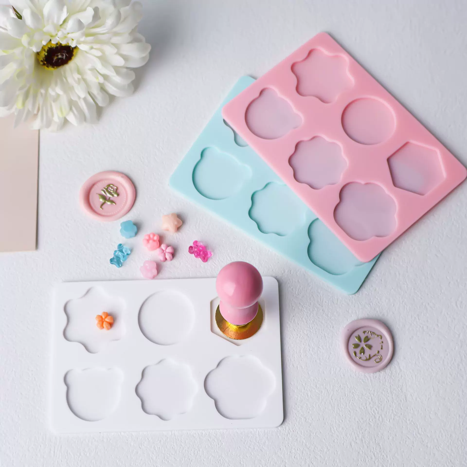 火漆印章2.5章头专用定型器磨具液体硅胶果冻蜡DIY模具猫咪批发