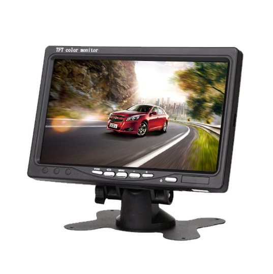 (2개) 7 인치 데스크탑 자동차 디스플레이 트럭 버스 12-24V HD LCD 후면 반전 이미지 디스플레이