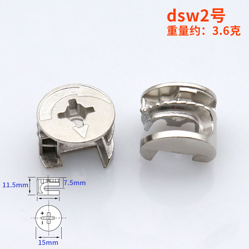 Jinrongda muebles 2 en 1 accesorios de gabinete sujetadores excéntricos sólidos conectores 3 en 1 accesorios de hardware