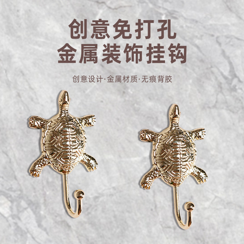 Metal sólido animal cabeza fuerte gancho transparente fácil almacenamiento creativo gancho pegajoso hogar diario ropa creativa gancho