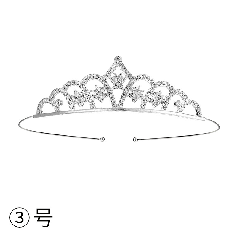 Diadema con Corona de Princesa Infantil de Metal Galvanizado para Cumpleaños y Fiestas image 10