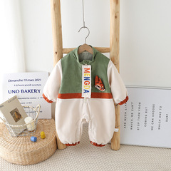 Baby Spring Item Clothes Newborn Baby Cartoon Super Cute Onesie 100th Day Birthday Baby Outfit Spring and Autumn Item