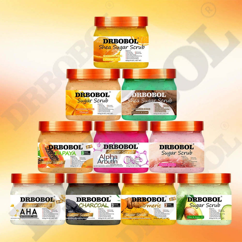 Скраб для тела с сахаром и солью для ванны, черный, для удаления "куриной кожи", 650 г