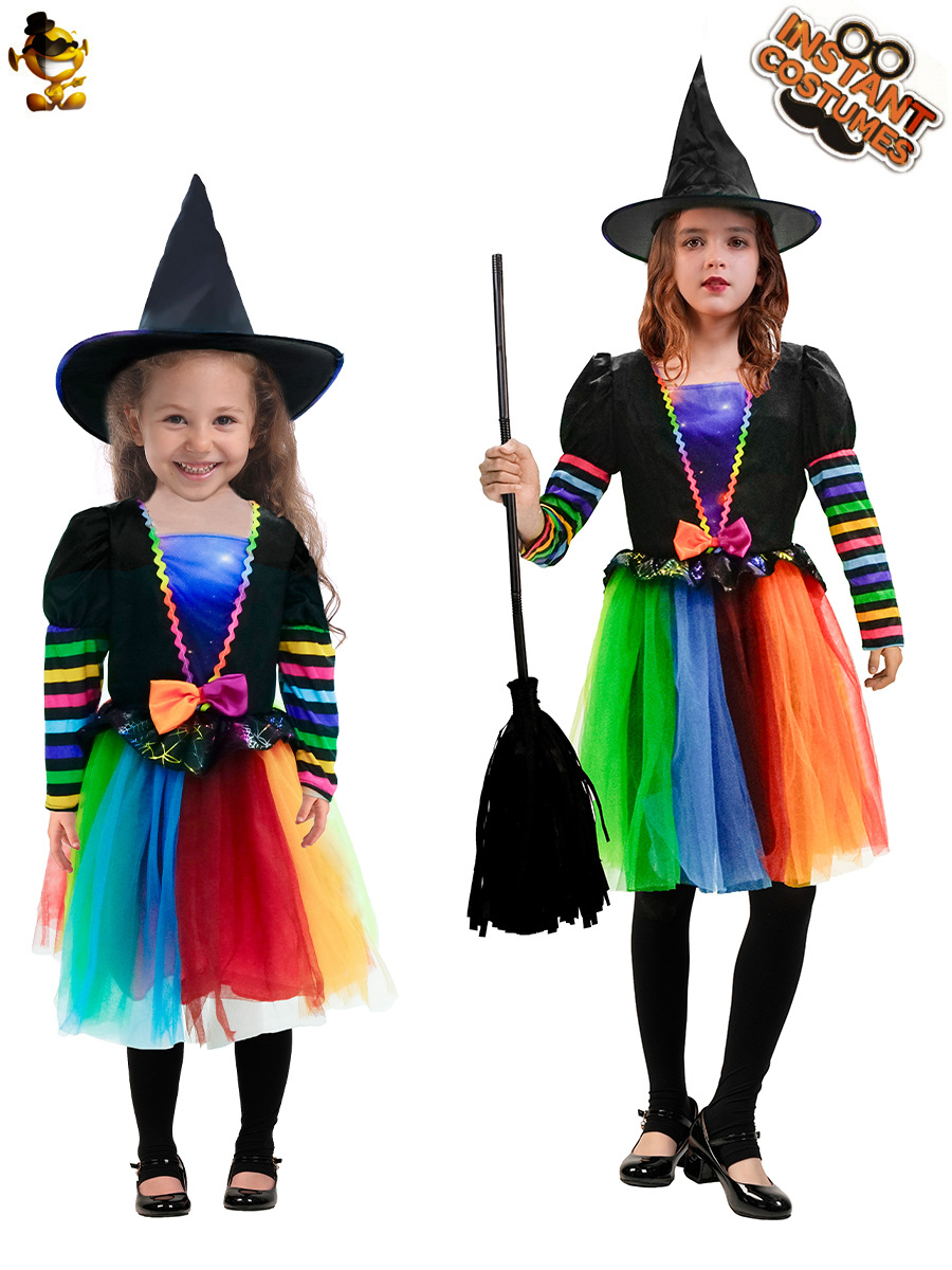 Halloween Transfronterizo Trajes de brujas para niños Trajes de espectáculo de escenario Trajes COS Trajes de juego de rol Distribución Transfronterizo