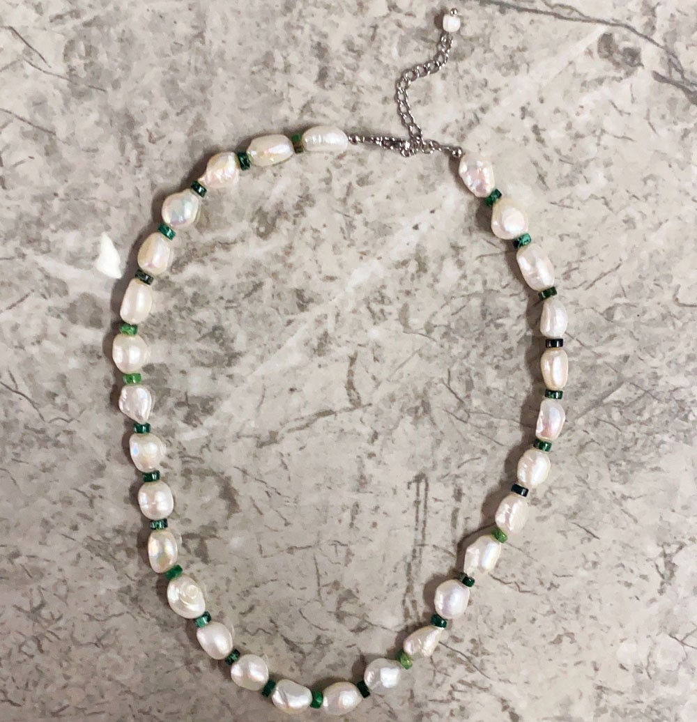 32g Weight Bracelets, Necklace Classification 2 PCS/Package Quantity Holiday, Daily Occasion Beaded, Freshwater Pearl, Titanium Steel Material Geometric Pattern Women's Gender Casual, Simple Style Style 2 PCS/Package Beaded Freshwater Pearl Titanium Steel Freshwater Pearl Jewelry Sets 33