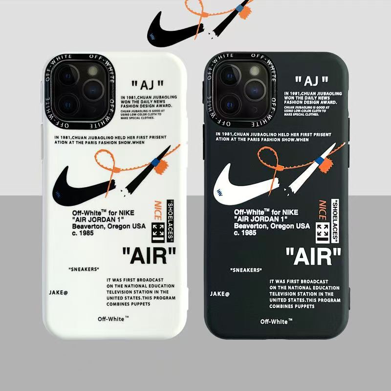 Phone14por phone case 16Pro silicone NIKE fashion brand broken hook 15 anti-fall 118Plus men's and women's soft case