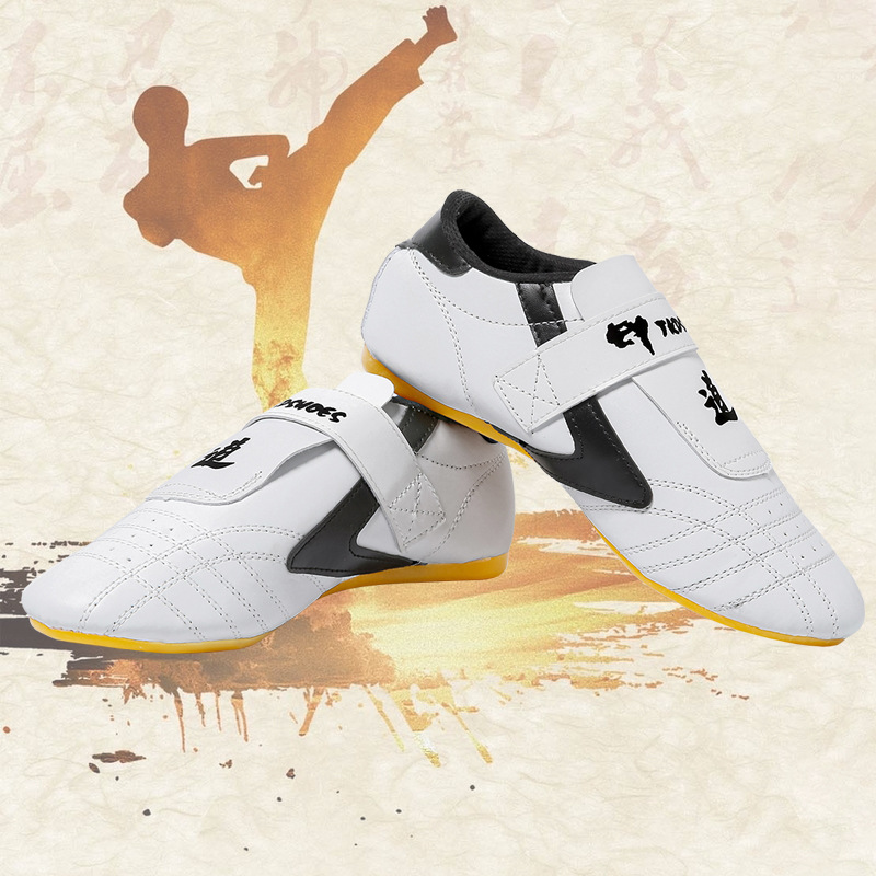 Zapatos de Taekwondo para niños de hombres y mujeres zapatos de entrenamiento de adultos de fondo suave zapatos de artes marciales de fondo de tendón zapatos de boxeo tailandeses transpirables