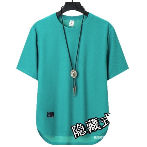 Source factory foreign trade pocket short sleeve t-shirt men's loose versatile casual simple half-sleeve undershirt wholesale 