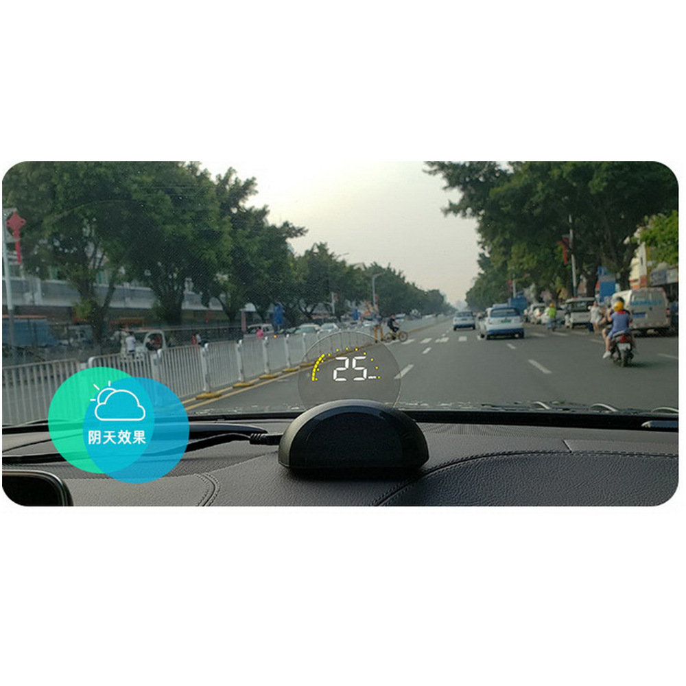 C700 Car-Mounted 3.5inch Head-Up Display Obd2 Driving Computer Speed High-Definition Projection Head-Up Display Yellow and White