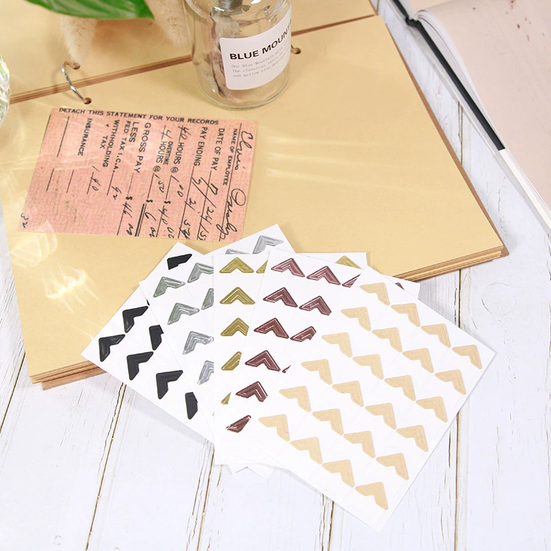 [Оптовая продажа фабрики] Белый фон ретро серия бумажных фото угловые наклейки ручной работы