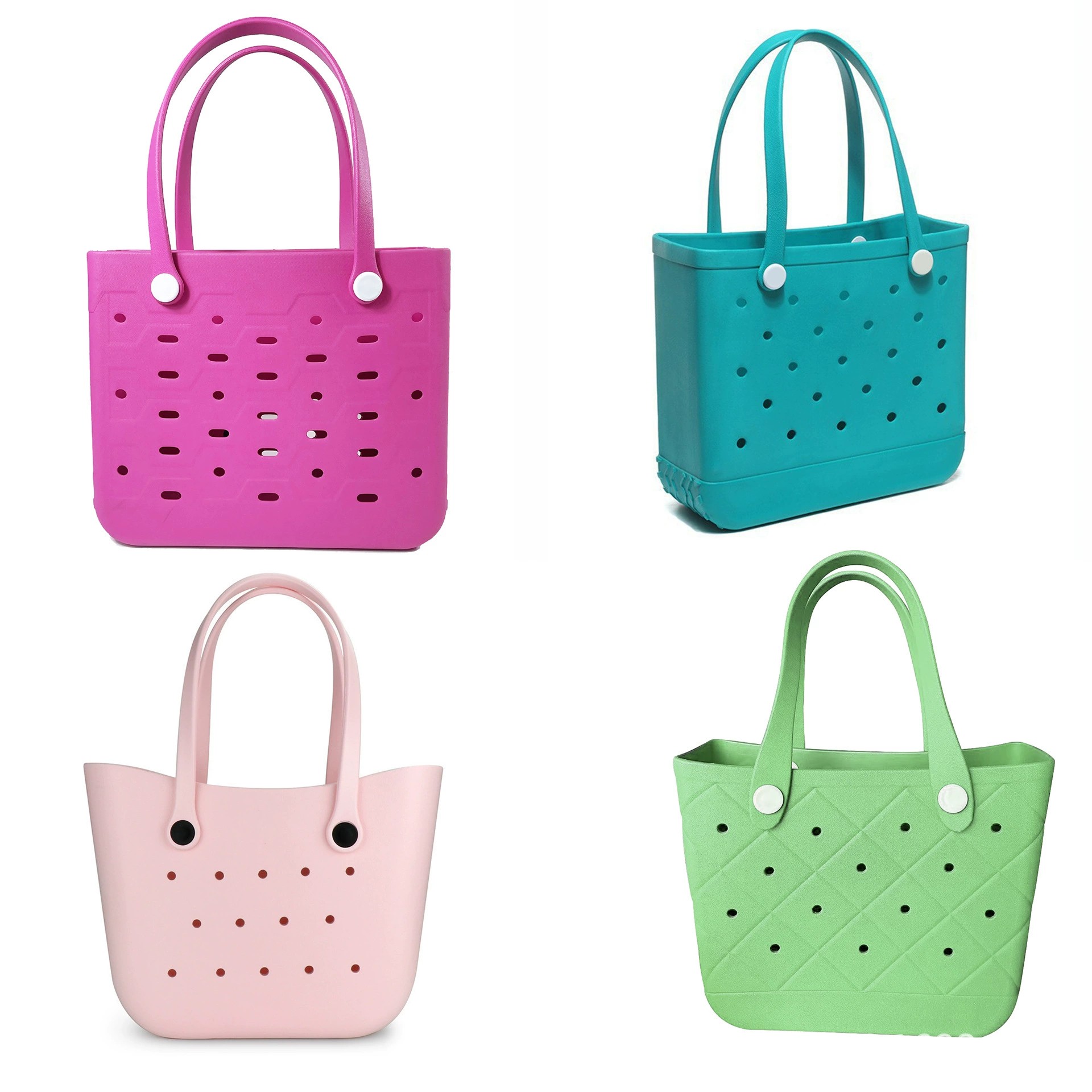 Производитель поставляет женскую водонепроницаемую сумку для пляжа из ЭВА, сумку-корзину с отверстиями, пляжную сумку для хранения.