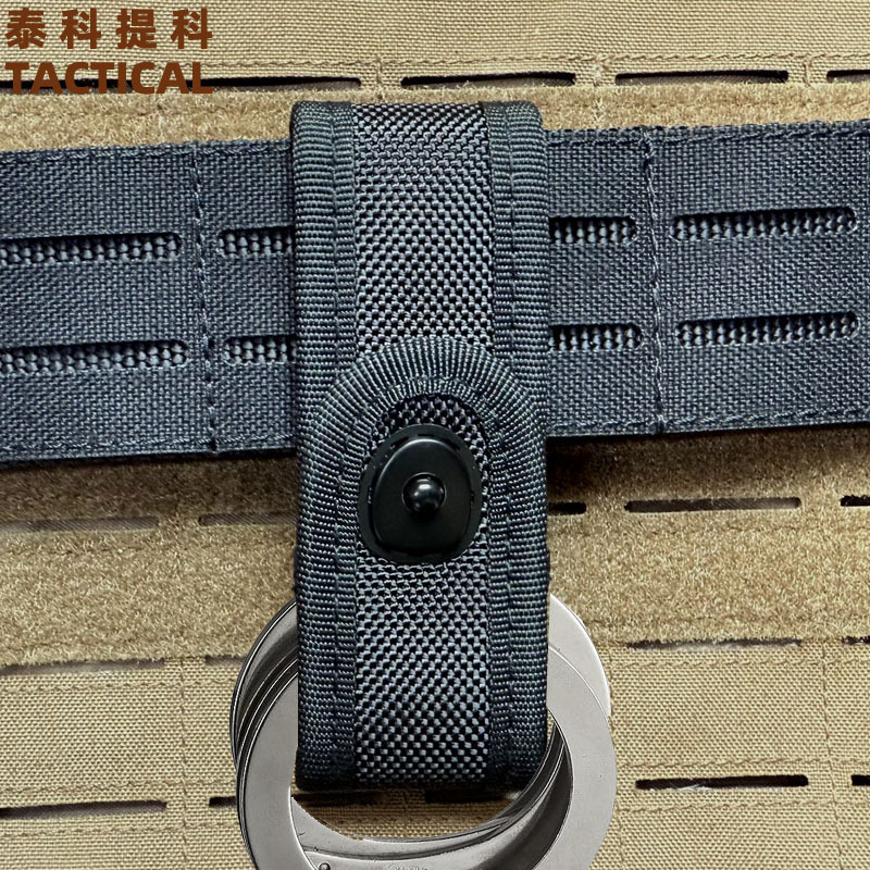 Universal Quick-Release Nylon Handcuff Clip, Multi-Functional Tactical Belt Glove Tool Hook, Snap-On Handcuff Pouch