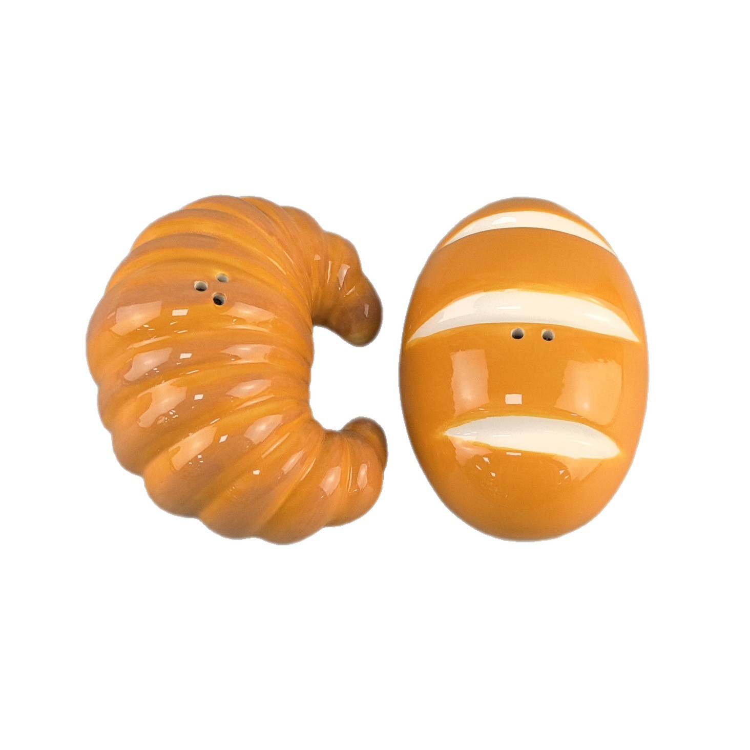 Personalizable creativo encantador cerámico simulado croissants pan picerella artesanía cerámica exquisita de alto valor facial