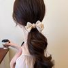 Cute hairgrip with bow, crab pin, hair accessory, simple and elegant design, 2023, internet celebrity