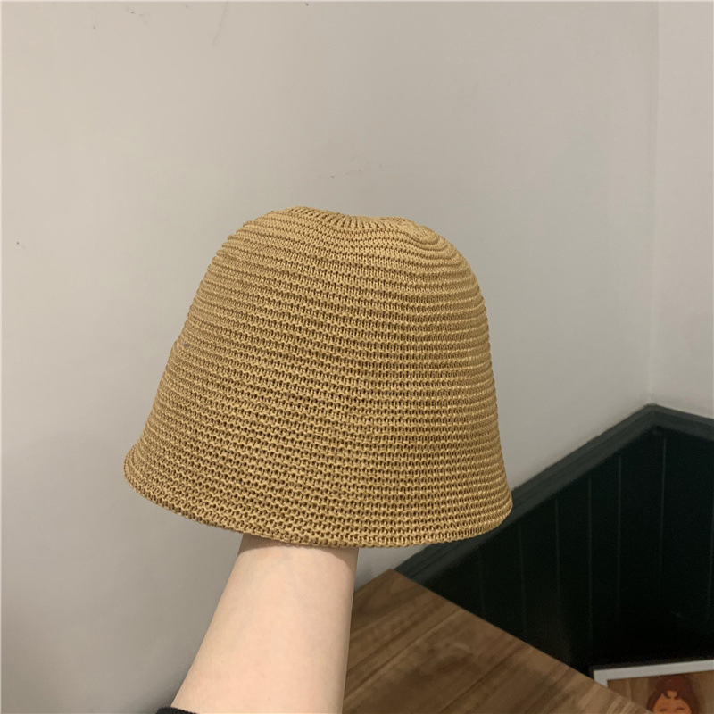 Chapeau De Pêcheur Tricoté En Fil De Coton De Couleur Unie À La Mode display picture 10