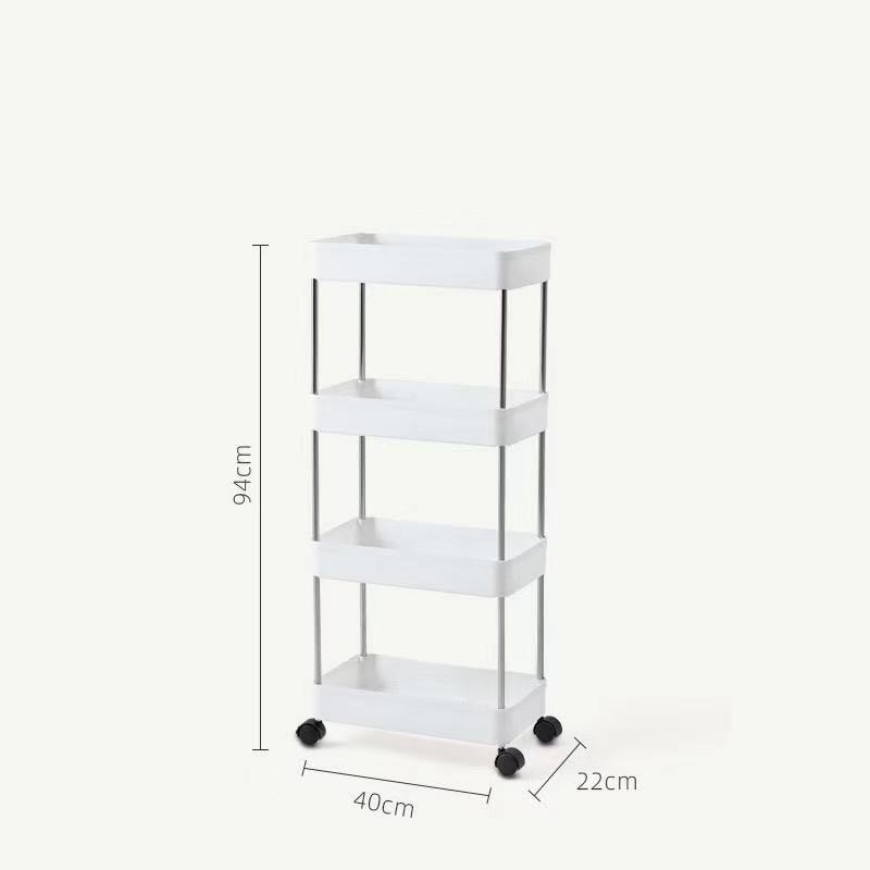 Cocina dormitorio multi-capa de almacenamiento de coche snack rack de almacenamiento móvil rack de almacenamiento de piso con ruedas