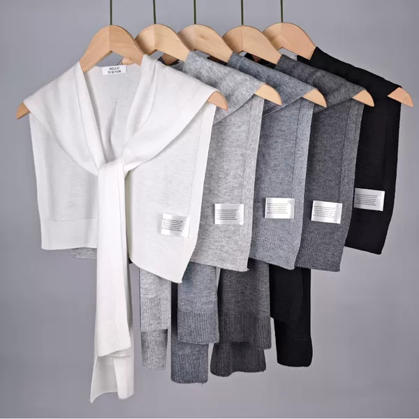Solid Color High-End Outerwear for Women, Relaxed Wear, Shoulder Protector for Air-Conditioned Rooms, Knitted Wool Shawl, Versatile