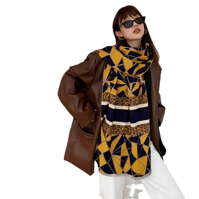 Air conditioning room shawl draped over women's 2023 new summer thin office blanket cape warm scarf dual-purpose neck protection_voghion.com