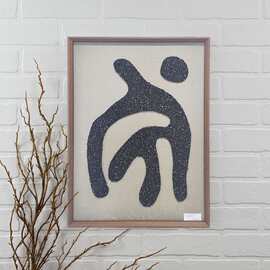 中古风格挂画餐边柜小众艺术装饰画3D玄关挂画