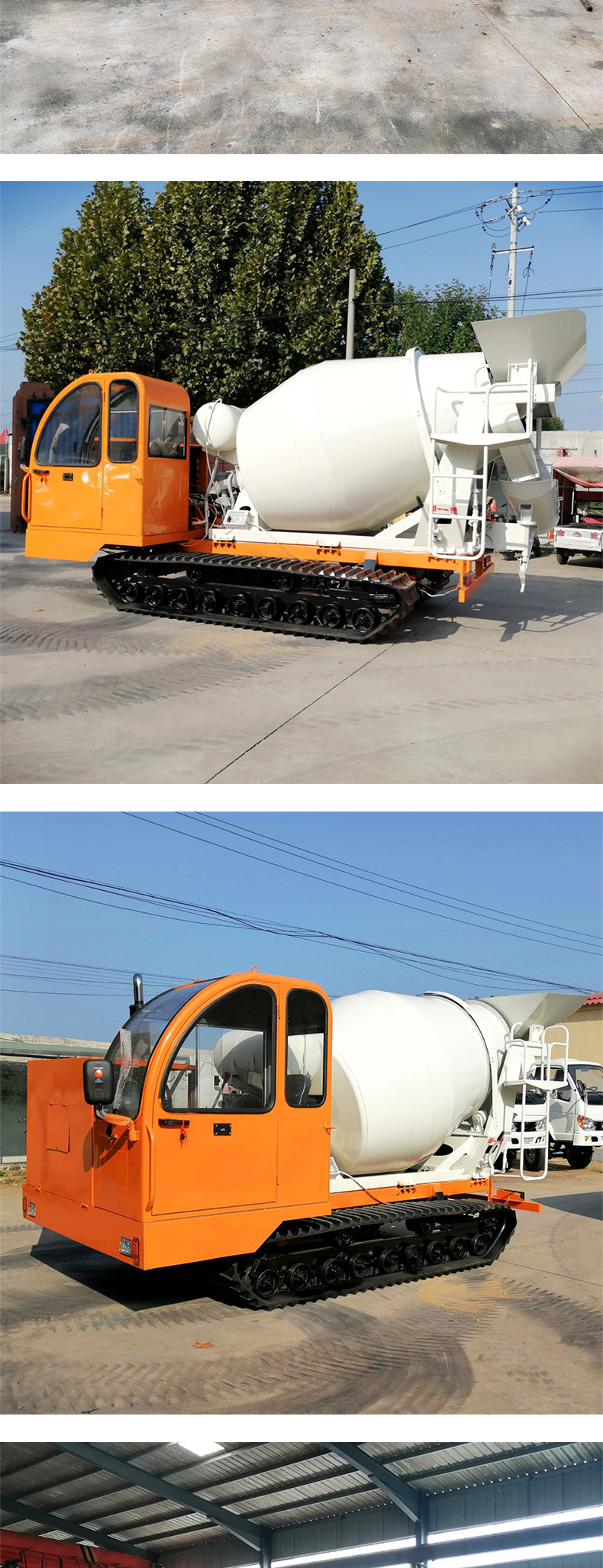 Manufacturer's Crawler Concrete Mixer Truck 3 Square Concrete Mixer Truck Mobile Commercial Concrete Transport Tank Truck