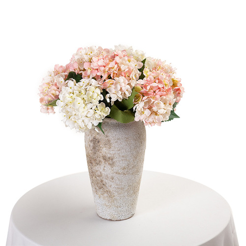 Manufacturer wedding hydrangea 14 colors INS artificial flowers home decoration hand-held flower road lead flower wall artificial flower MW52666