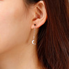 Cute fresh brand long fashionable earrings stainless steel, simple and elegant design